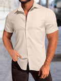2025 kkboxly  Trendy Plus Size Men's Short-Sleeve Shirt with Pocket for Summer - Oversized Subway Top for Big & Tall Males - Stylish Clothing for Men