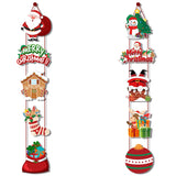 kkboxly 10pcs  Christmas Party Decoration Socks Snowman Door Hanging Christmas Scene Decoration Pendant Decoration Couplet