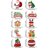kkboxly 10pcs  Christmas Party Decoration Socks Snowman Door Hanging Christmas Scene Decoration Pendant Decoration Couplet
