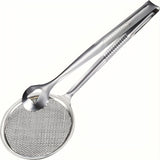 kkboxly 1pc Multifunctional Stainless Steel Tongs - Easy to Clean, Frying Tools for Excess Grease Removal, Kitchen Essentials for Apartment and School