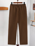 kkboxly  Plus Size Men's Casual Thickened Skin-friendly Comfortable Home Wear Straight Trousers