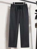 kkboxly  Plus Size Men's Casual Thickened Skin-friendly Comfortable Home Wear Straight Trousers