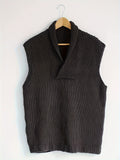 Plus Size Men's Solid Knit Vest Spring Fall Winter Sleeveless Sweater, Men's Clothing