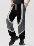 kkboxly  Casual Color Block Men's Long Pants With Pockets, All Seasons Outdoor, Leisure, Street