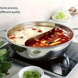 kkboxly Versatile Stainless Steel Pot for Hot Pot & Noodles - Dual Handle, Induction & Gas Stove Compatible, Perfect for Home or Restaurant Kitchens