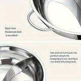 kkboxly Versatile Stainless Steel Pot for Hot Pot & Noodles - Dual Handle, Induction & Gas Stove Compatible, Perfect for Home or Restaurant Kitchens