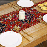 72" x 13" 100% Polyester Bohemian Style Table Runner, Red, Perfect for Christmas Gifts, Home Decoration Tablecloth