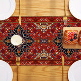 72" x 13" 100% Polyester Bohemian Style Table Runner, Red, Perfect for Christmas Gifts, Home Decoration Tablecloth