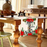Vibrant Festive Christmas Table Runner - 36"x20"-108"x30" Size, Machine-Made Polyester, Suitable for 2-10 Persons, Holiday Party Essential, 'Jesus is the Reason for the Season' Design, Easy Care, Stain-Resistant, Perfect for Family Gatherings and Celebrat