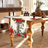 Vibrant Festive Christmas Table Runner - 36"x20"-108"x30" Size, Machine-Made Polyester, Suitable for 2-10 Persons, Holiday Party Essential, 'Jesus is the Reason for the Season' Design, Easy Care, Stain-Resistant, Perfect for Family Gatherings and Celebrat