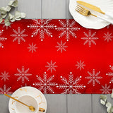 Ipc Snowflake Christmas Table Runner - Machine Made Polyester, Versatile for Indoor & Outdoor Dining, Festive Holiday Table Decor for Home & Parties