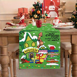 100% Polyester Rectangular Christmas Whoville Knit Fabric Table Runner - Durable & Easy Care Indoor Outdoor Holiday Party Dining Decor