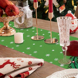 100% Polyester Rectangular Christmas Whoville Knit Fabric Table Runner - Durable & Easy Care Indoor Outdoor Holiday Party Dining Decor
