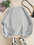 Elegant Christmas Tree & Star Pattern Women's Sweatshirt - Cozy Fleece-Lined Long Sleeve Crew Neck Pullover, Machine Washable