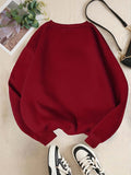 Elegant Christmas Tree & Star Pattern Women's Sweatshirt - Cozy Fleece-Lined Long Sleeve Crew Neck Pullover, Machine Washable