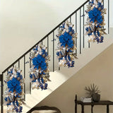 kkboxly 4Pcs Christmas Swag Wreaths, Light up Christmas Stair Swags, 23.6in/ 60cm Artificial Christmas Teardrop Swags Stairs Christmas Decoration for Stair Railing Wall Window Xmas Decor Kitchen, Shops, Gardens, Fireplaces, Christmas Parties Decor