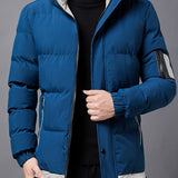 kkboxly  New Men's Casual Loose Fashionable Cotton Black Long Sleeves Fleece Warm Hooded Coat Jacket Gifts