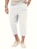 kkboxly kkboxly  Men's Casual Loose Fit Cropped Pants For Spring Summer