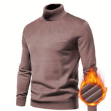 kkboxly  Men's Thermal Underwear Top, Long Sleeve Round Neck High Stretch Shirts, Warm Thickened Tops