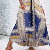 kkboxly  Polka Dot Pleated Skirts, Vintage High Waist Summer Maxi Skirts, Women's Clothing