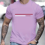 kkboxly  Men's Casual Plus Size "NAUTICA" Graphic T-Shirt, Fashion Stretch Comfortable Tees, Summer Large Loose Male Clothing