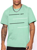 kkboxly  'Legend' Round Neck Graphic T-shirts, Causal Tees, Short Sleeves Comfortable Tops, Men's Summer Clothing