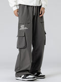 kkboxly kkboxly  Men's Relaxed Fit Drawstring Cargo Pants With Pockets, Loose Trendy Overalls