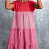 kkboxly Women's Summer Dress: Color Block Ruffle Sleeve Mini Dress - Look Flawless & Feel Fabulous!
