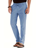 Men's Business Casual Pants European And American Loose Elastic Waist Cotton All-match Solid Color Men's Long Pants