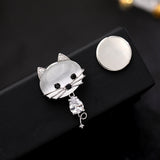 2025 Creative no-piercing anti-light buckle kitten strong magnetic magnet brooch women's pin fixed clothing accessories versatile accessories