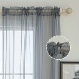 kkboxly 1pcs/set Pure Colour Sheer Voile Window Treatment With Rod Pocket Curtain Panels Suitable For Use In Kitchens, Bedrooms, And Living Rooms (white 52x84)