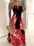 Kkboxly   Floral Print Spaghetti Dress, Casual Crew Neck Cami Dress For Summer, Women's Clothing