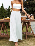 2025 kkboxly  High Waist Wide Leg Pants, Casual Loose Solid Pants For Spring & Summer, Women's Clothing