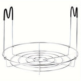 kkboxly 1pc 12-Inch Multipurpose Stainless Steel Canning Rack with Silicone Grip – Perfect for Mason Jars, Kitchen Organizer, Steam Canning & Pressure Canning