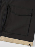 kkboxly  Men Flap Pocket Drawstring Hooded Jacket Without Tee