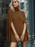 kkboxly  Turtleneck Cloak Sleeve Sweater, Elegant Raglan Shoulder Sweater For Fall & Winter, Women's Clothing