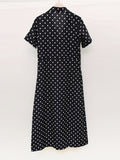 kkboxly  Geo Print Color Block Dress, Casual Slant Pocket Short Sleeve V-neck Dress, Women's Clothing