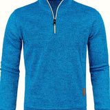 kkboxly  Autumn And Winter Men's Neckline Zipper Sweater Sleeve Light Fleece Stylish Top Sweater Coat