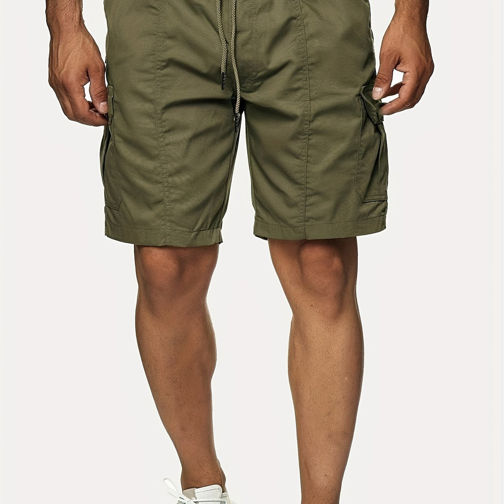 kkboxly  Classic Design Loose Fit Shorts, Men's Casual Multi Pocket Cargo Shorts For Summer Outdoor Fitness