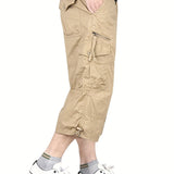 dunnmall  kkboxly  Street Style Men's Casual Cargo Capris Jeans With Pocket, Men's Outfits