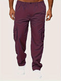 kkboxly  Mens Cargo Work Trousers Casual Thin Style Relaxed Fit Stretch Combat Tracksuit