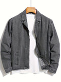 kkboxly  Men's Chic Zip Up Denim Jacket