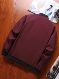 kkboxly Men's Stand Collar Baseball Jacket: Stay Warm & Stylish This Fall/Winter!