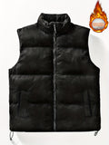 Men's Winter Vest, Lightweight Sleeveless Thermal Zip Up Tops For Men's Winter Outdoor