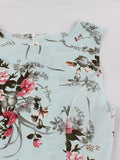 Kkboxly   Floral Print Tie Front Dress, Vintage Elegant Crew Neck Sleeveless Tank Dress, Women's Clothing
