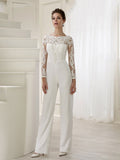 2025 autumn and winter new  Popular trade women's clothing ebay perspective long-sleeved lace jumpsuit trench coat fake two new models