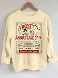 Christmas Frosty's Snowflake Cafe Women's Sweatshirt