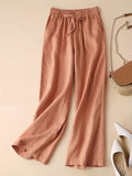 kkboxly  Drawstring Wide Leg Pants, Casual Loose Pants For Spring & Summer, Women's Clothing