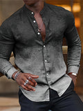 kkboxly  Men's Shirt Top Turn-Down Collar Long Sleeve Closure Male Casual Shirt For Men Daily Vacation Streetwear