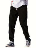 kkboxly  Drawstring Waffle Pattern Sweatpants Loose Fit Pants Men's Casual Joggers For Men Winter Fall Running Jogging